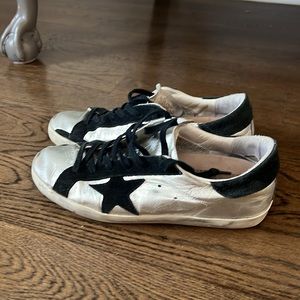 Golden Goose Women’s sneakers- black and silver 38